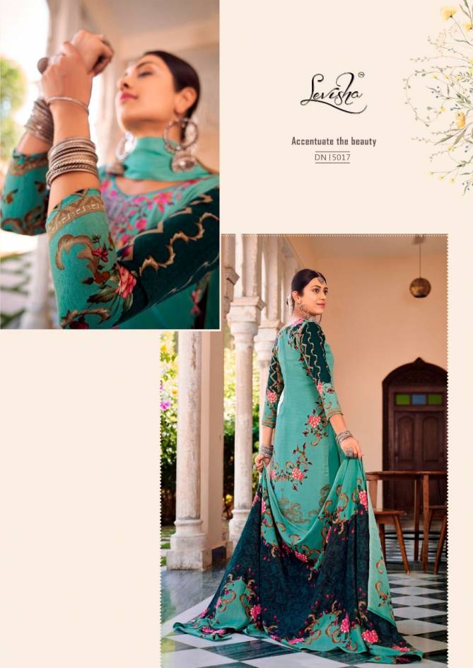 Levisha Habiba Winter Wear Wholesale Pashmina Dress Material Catalog
